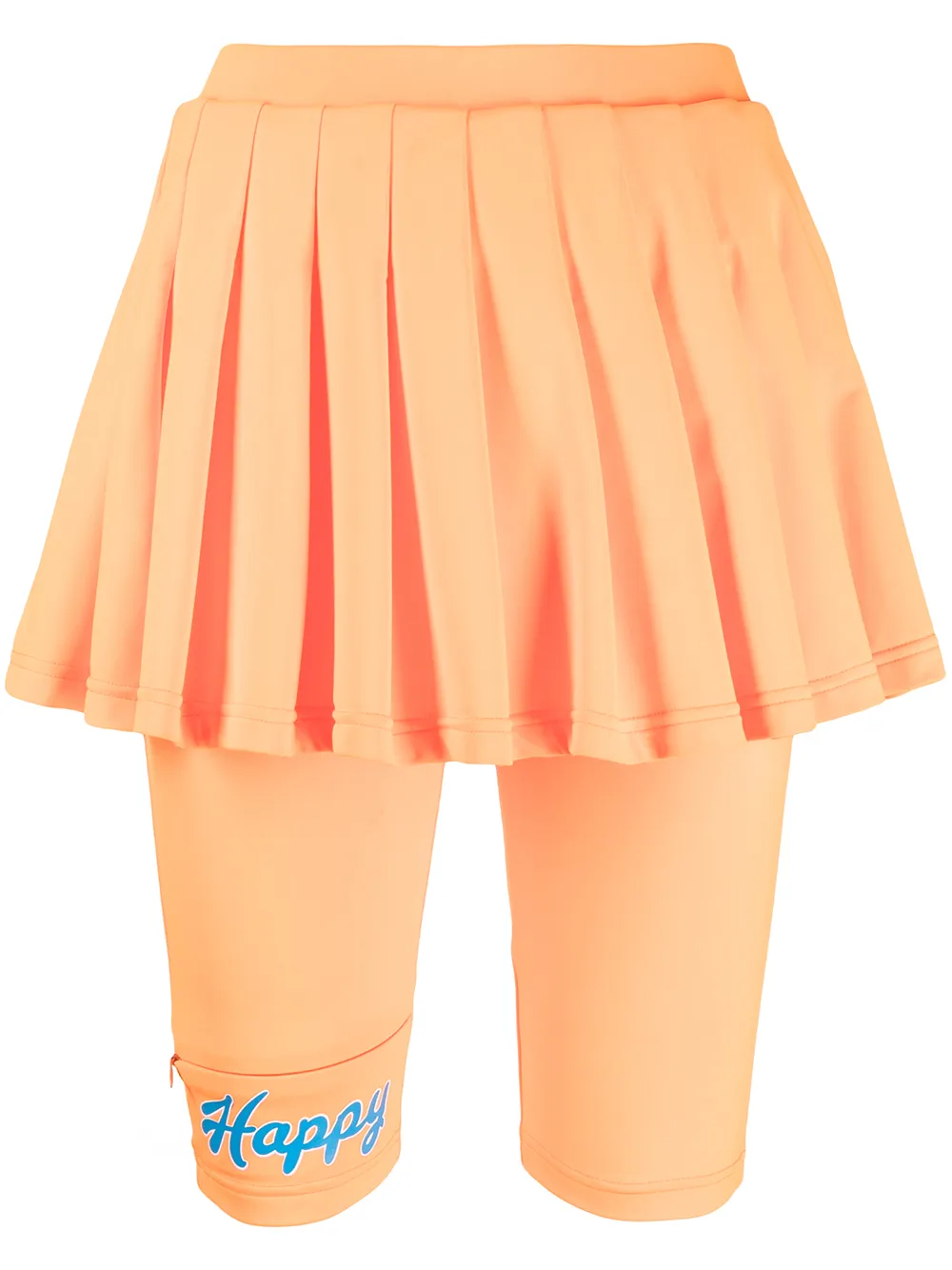 

Natasha Zinko falda plisada con leggins - Naranja