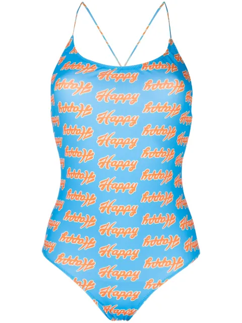 Natasha Zinko Happy print one-piece swimsuit