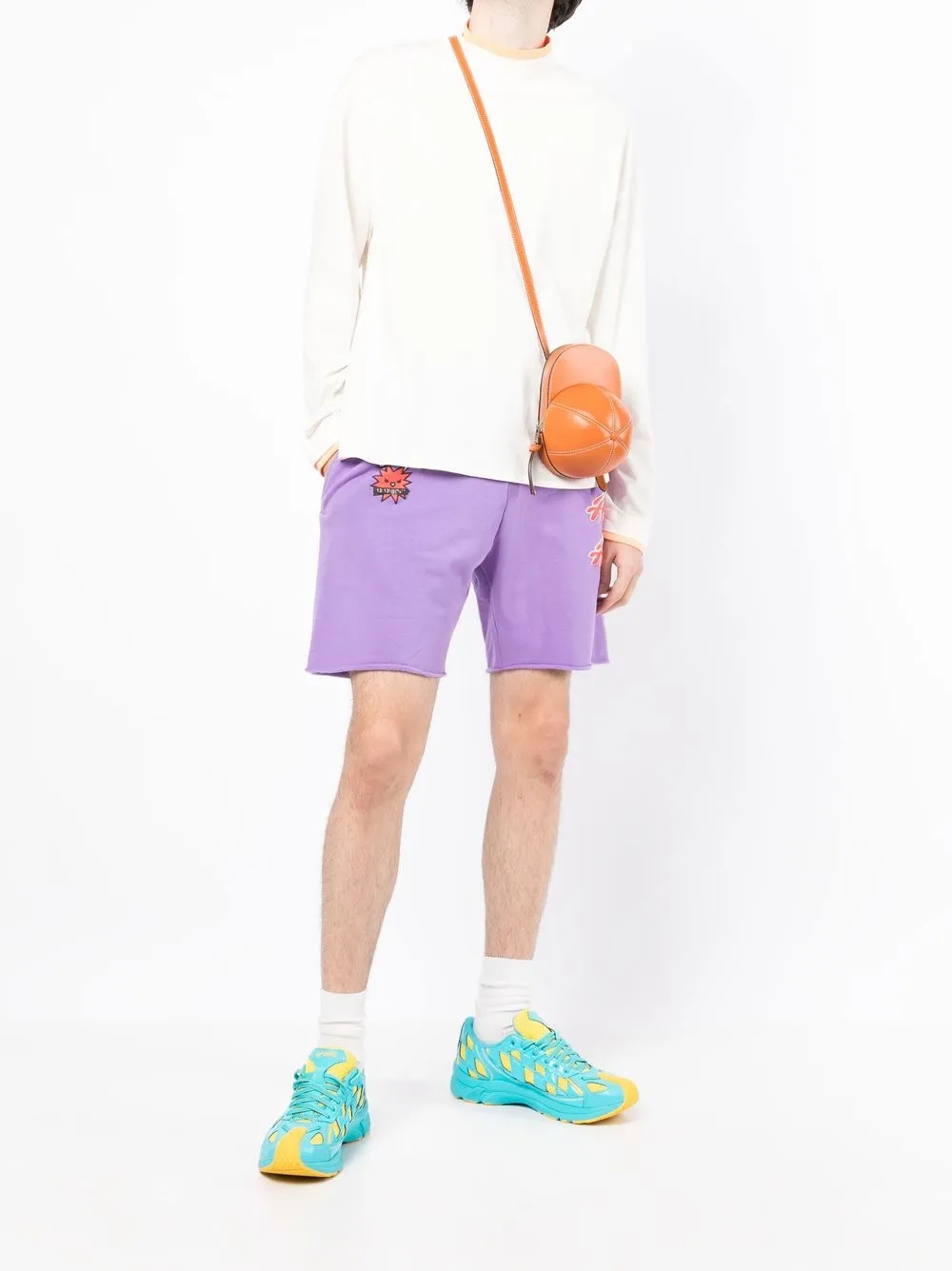 Natasha Zinko slogan-print track shorts | Short Shorts | Image 2