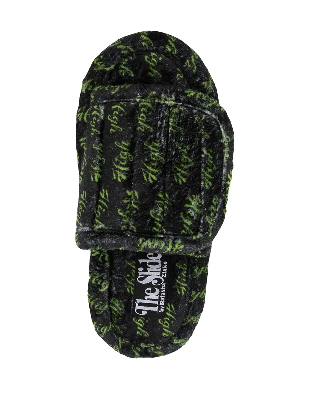 Natasha Zinko High Touch-strap Slides In Black