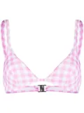 EPHEMERA gingham check print bikini top - Pink