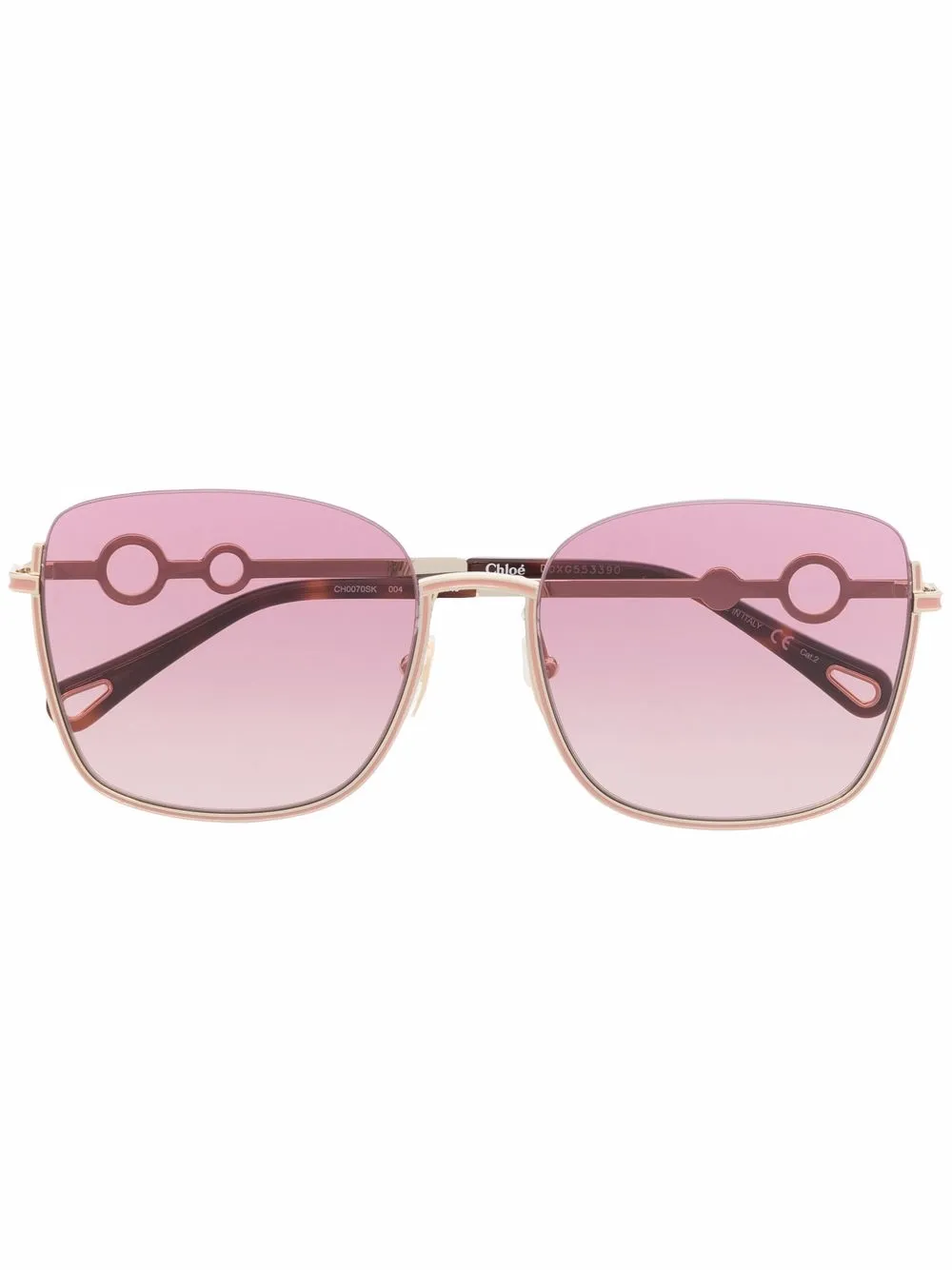 Chloé Eyewear frameless gradient sunglasses - Gold