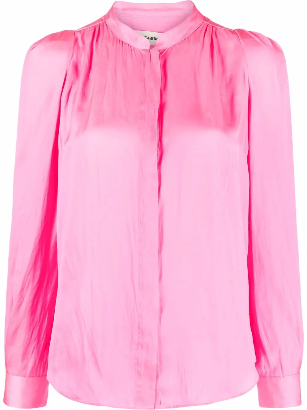 

Zadig&Voltaire blusa de satén con manga larga - Rosado