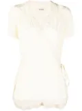 Zadig&Voltaire wrap-effect blouse - Neutrals