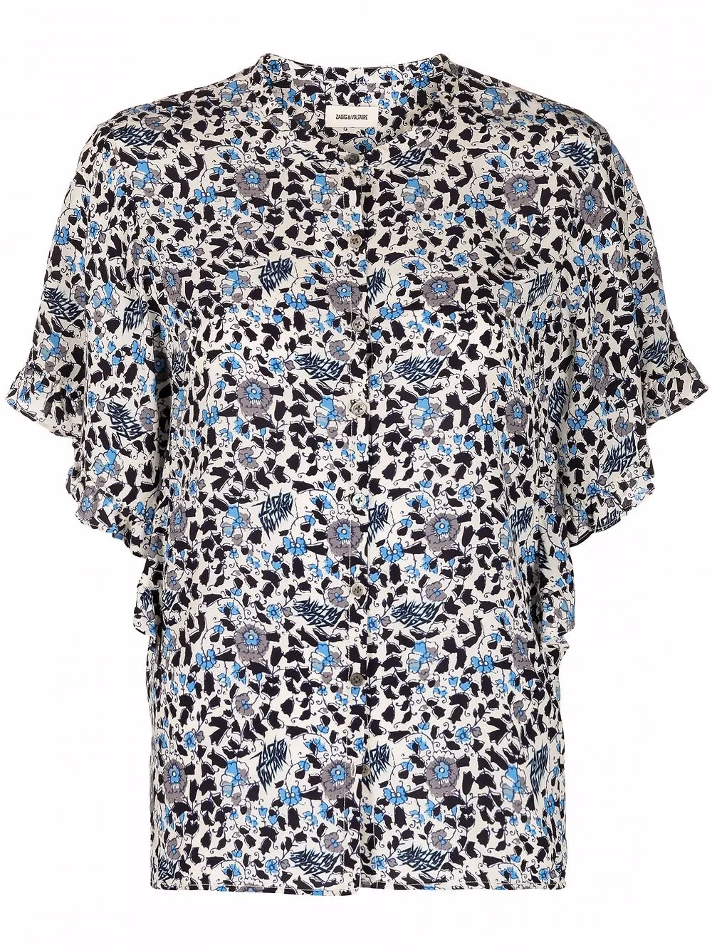 

Zadig&Voltaire Tafi floral-print shirt - Blue