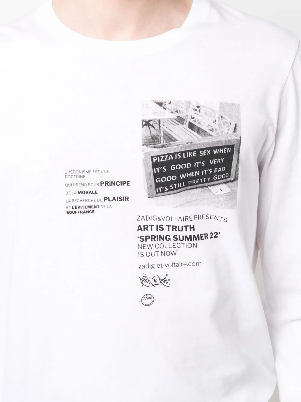 Zadig & Voltaire Hector Long-sleeve T-shirt In Weiss