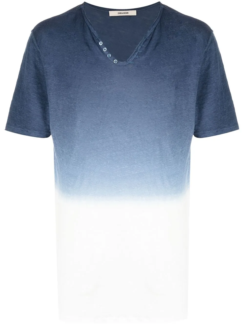 

Zadig&Voltaire linen Monastir dip-dye T-shirt - Blue