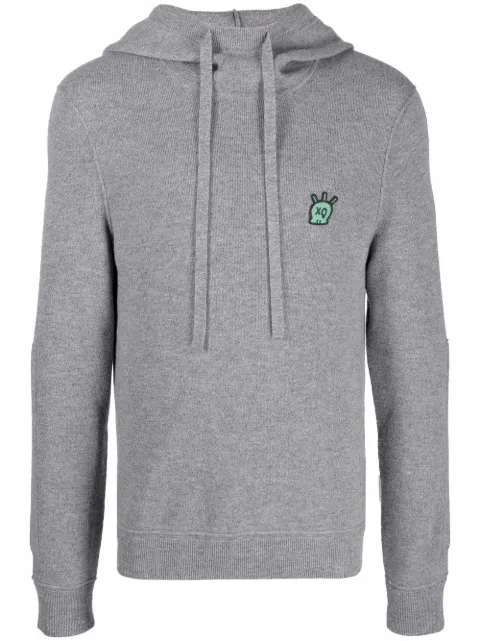 Zadig&Voltaire logo-plaque merino hoodie