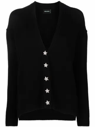 【らな】CRANK スタッズ ボタン カーディガン ブラック CRANK（クランク）の「韓国ブランド CRANK クランク KNIT STUD BUTTON