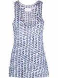 Zadig&Voltaire Lee monogram-print tank top - Blue