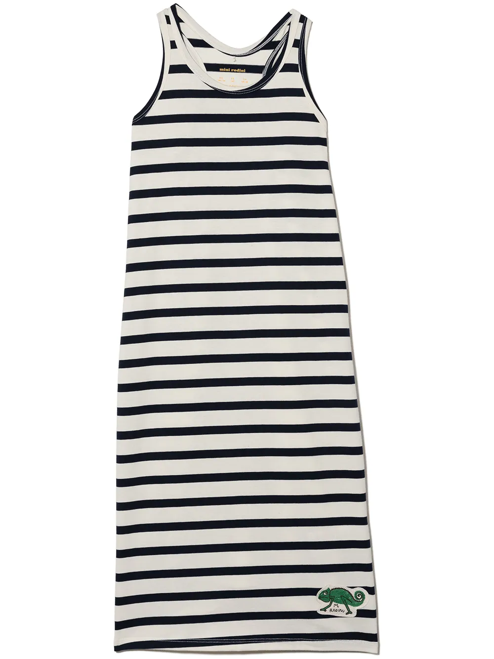 

Mini Rodini vestido Chameleon a rayas - Blanco
