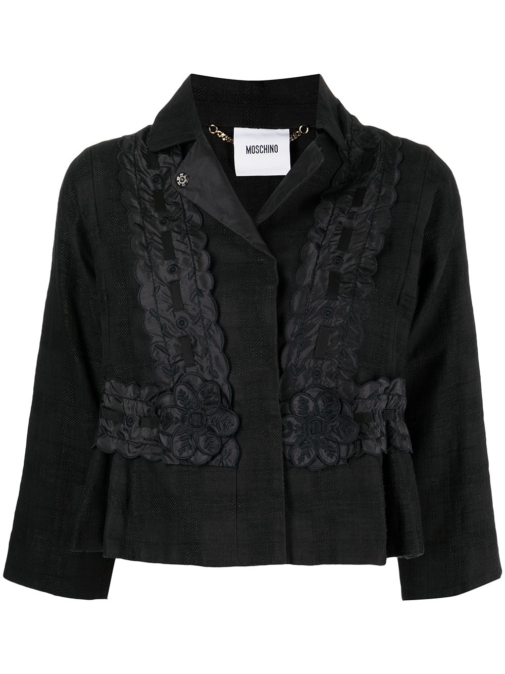Pre-owned Moschino Padded-detail Jacket In Black