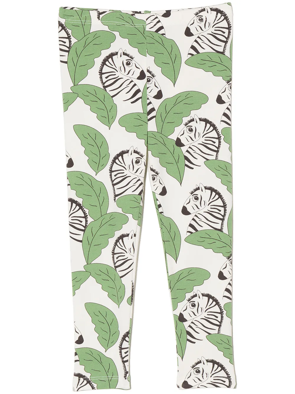 

Mini Rodini leggins con estampado de cebra - Blanco