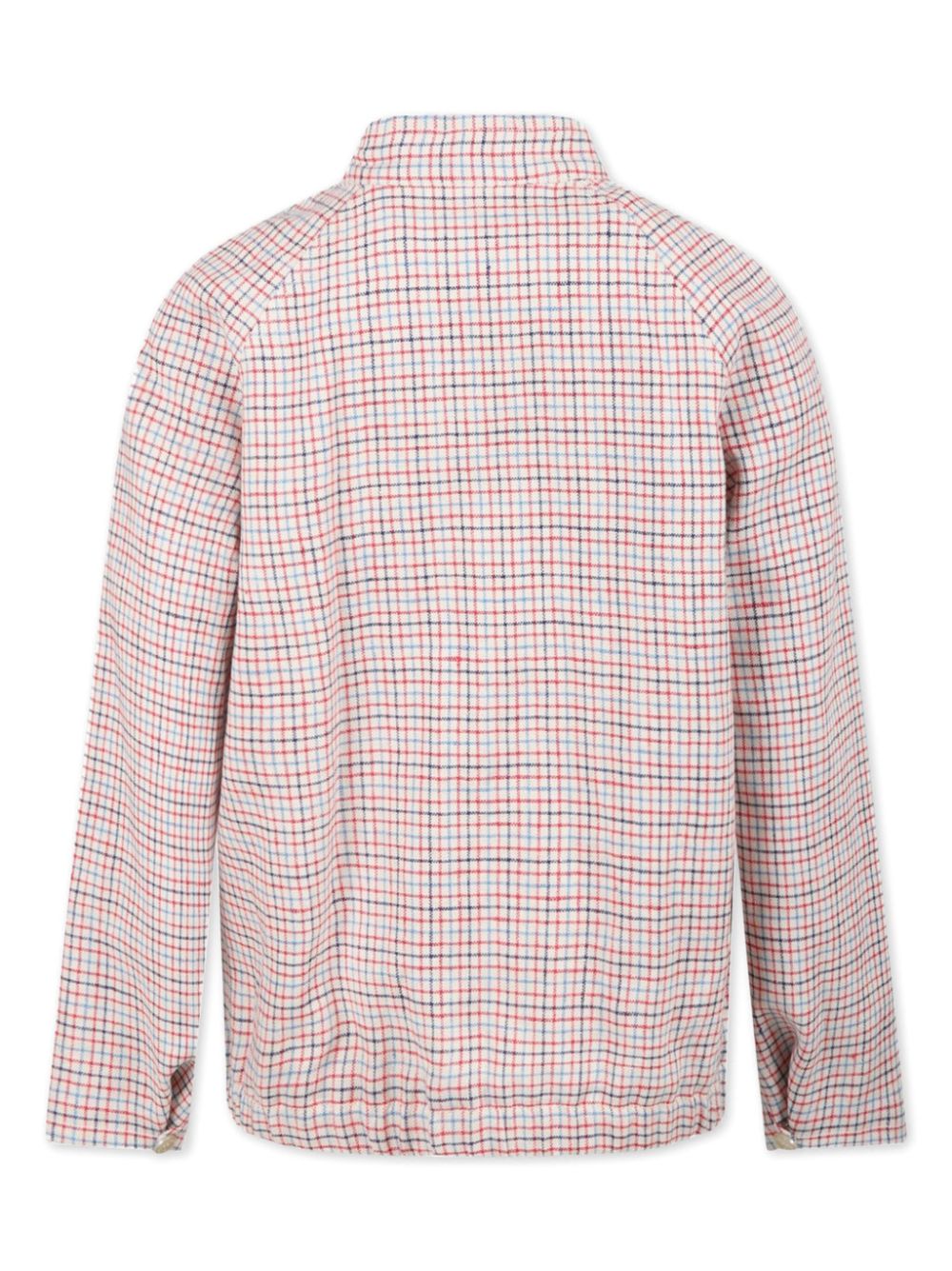 Gucci Kids logo-patch checked shirt jacket - Red