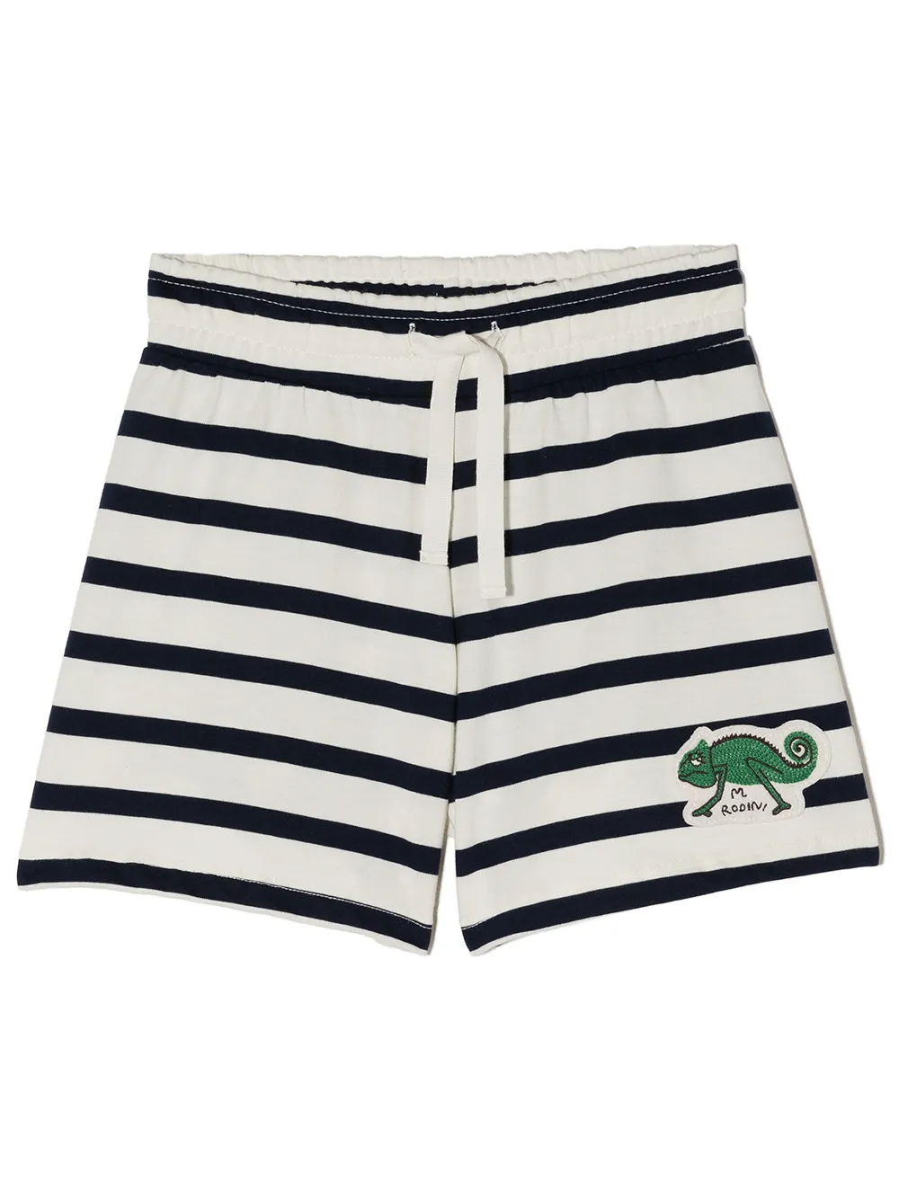 

Mini Rodini Chameleon striped drawstring shorts - White