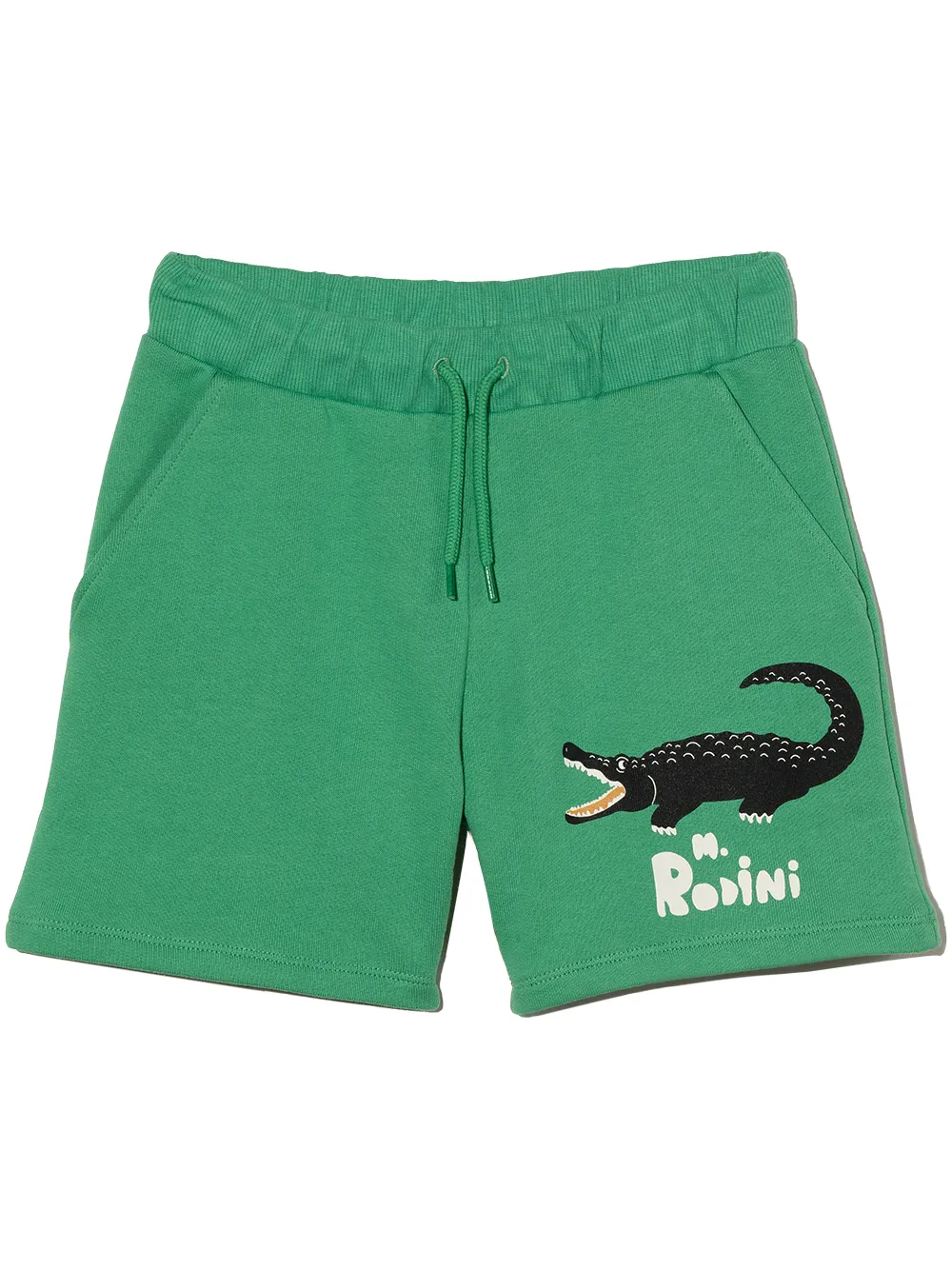 

Mini Rodini crocodile-print organic cotton shorts - Green