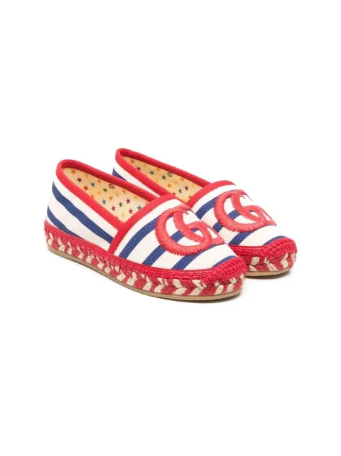 Gucci Kids alpargatas a rayas con logo