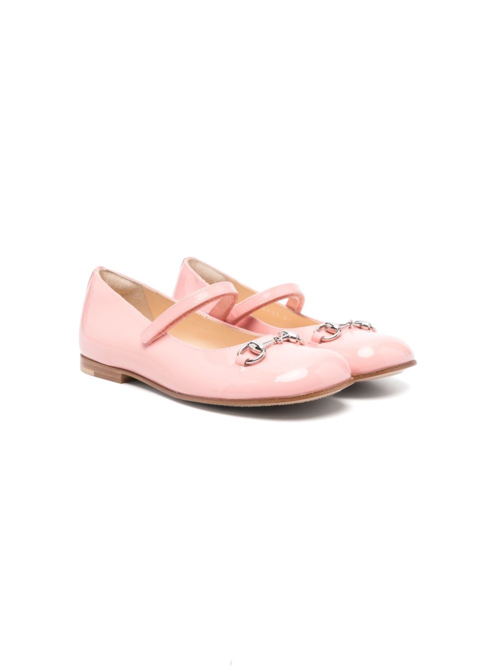 Gucci Kids Horsebit-detail ballet flats - Pink