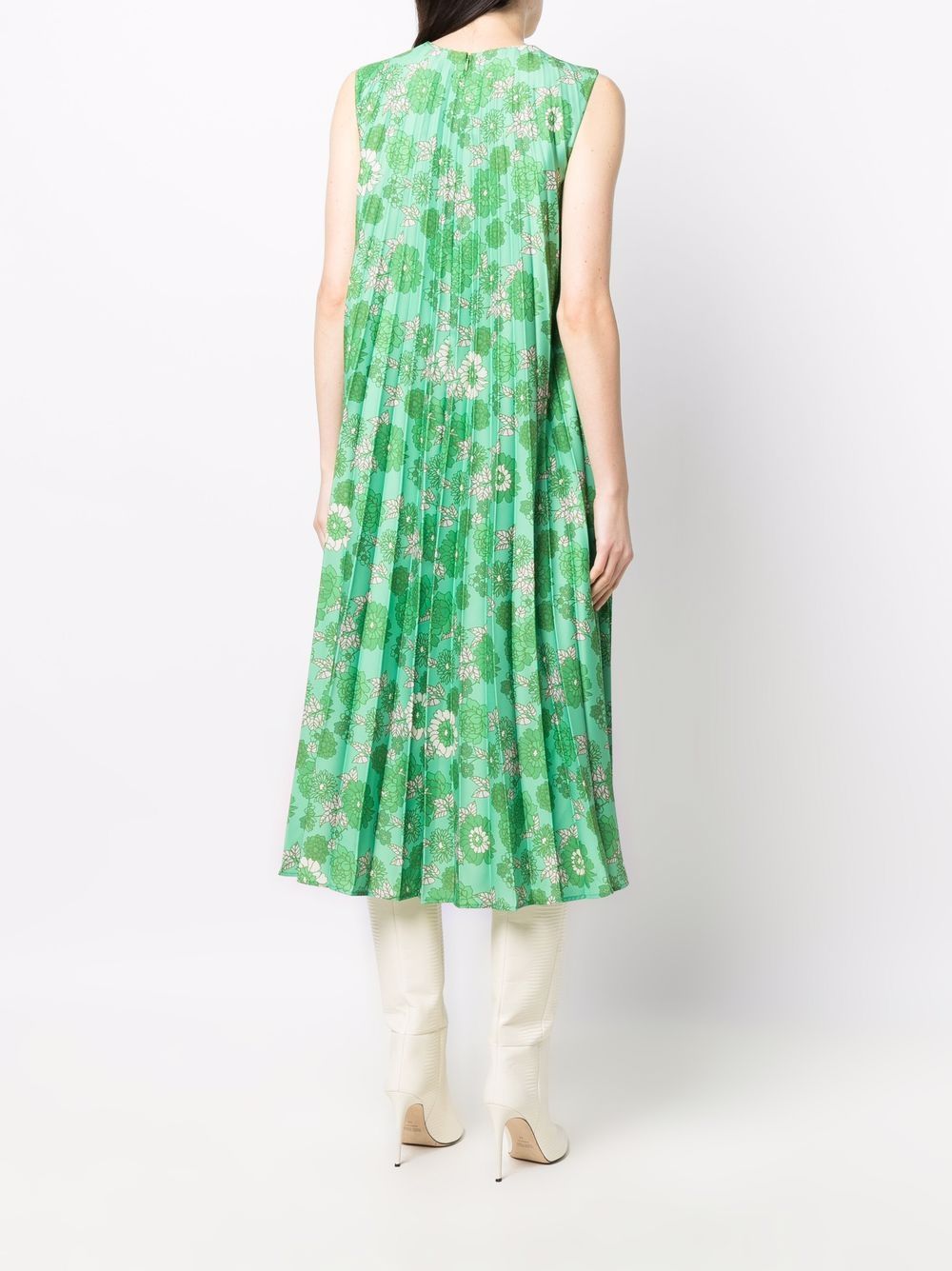 фото Christian wijnants плиссированное платье-трапеция с цветочным принтом