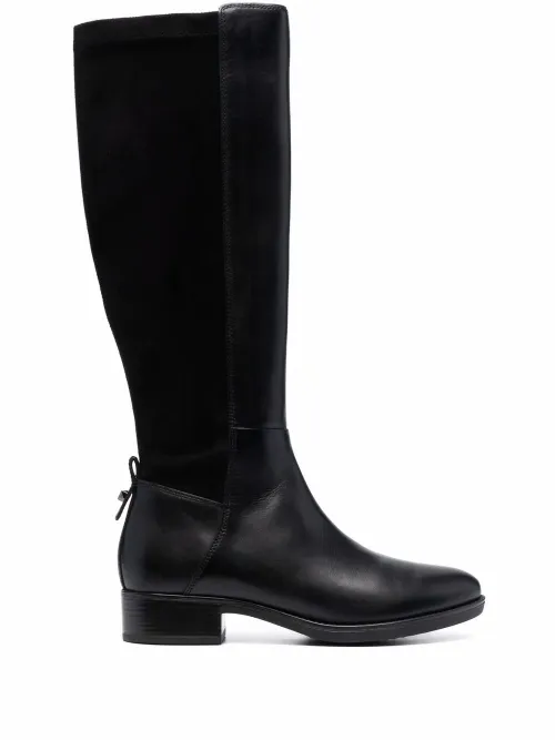 Geox bottes en cuir de veau - Noir - Geox - Modalova