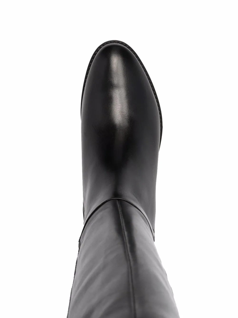 Geox Calf-high Leather Boots In Black