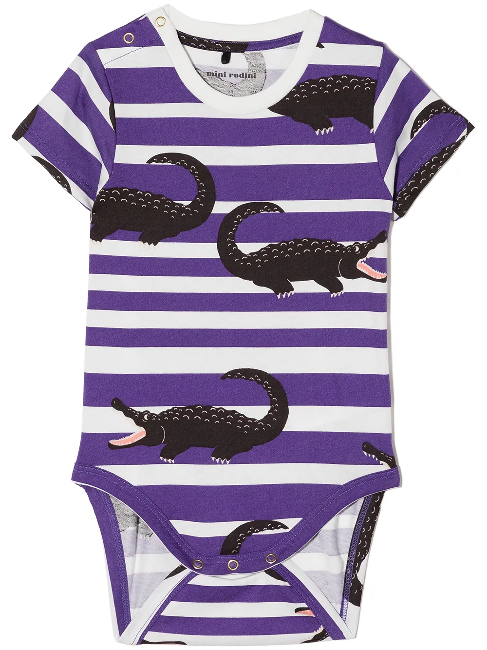 

Mini Rodini body con cocodrilos estampados - Morado