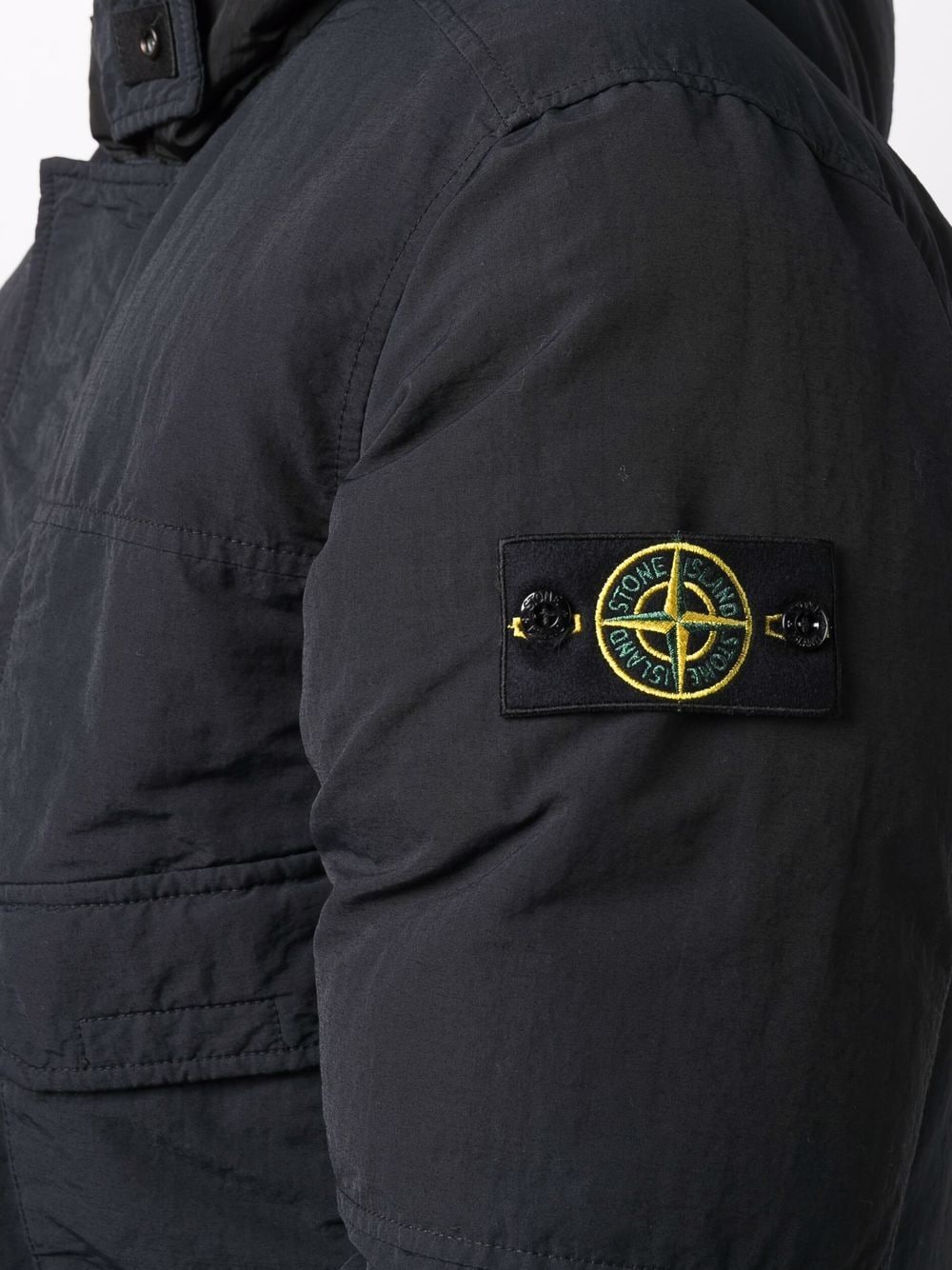 фото Stone island пуховик naslan с капюшоном