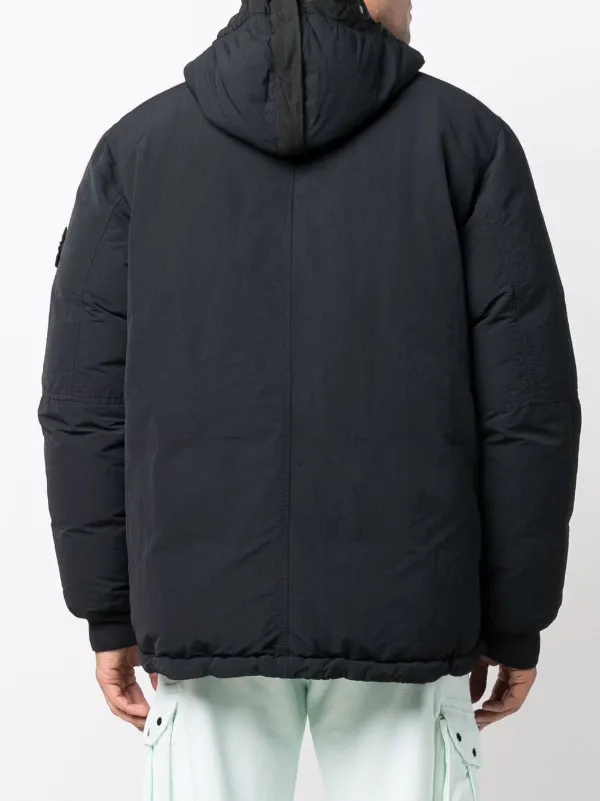 stone island hooded down jacket