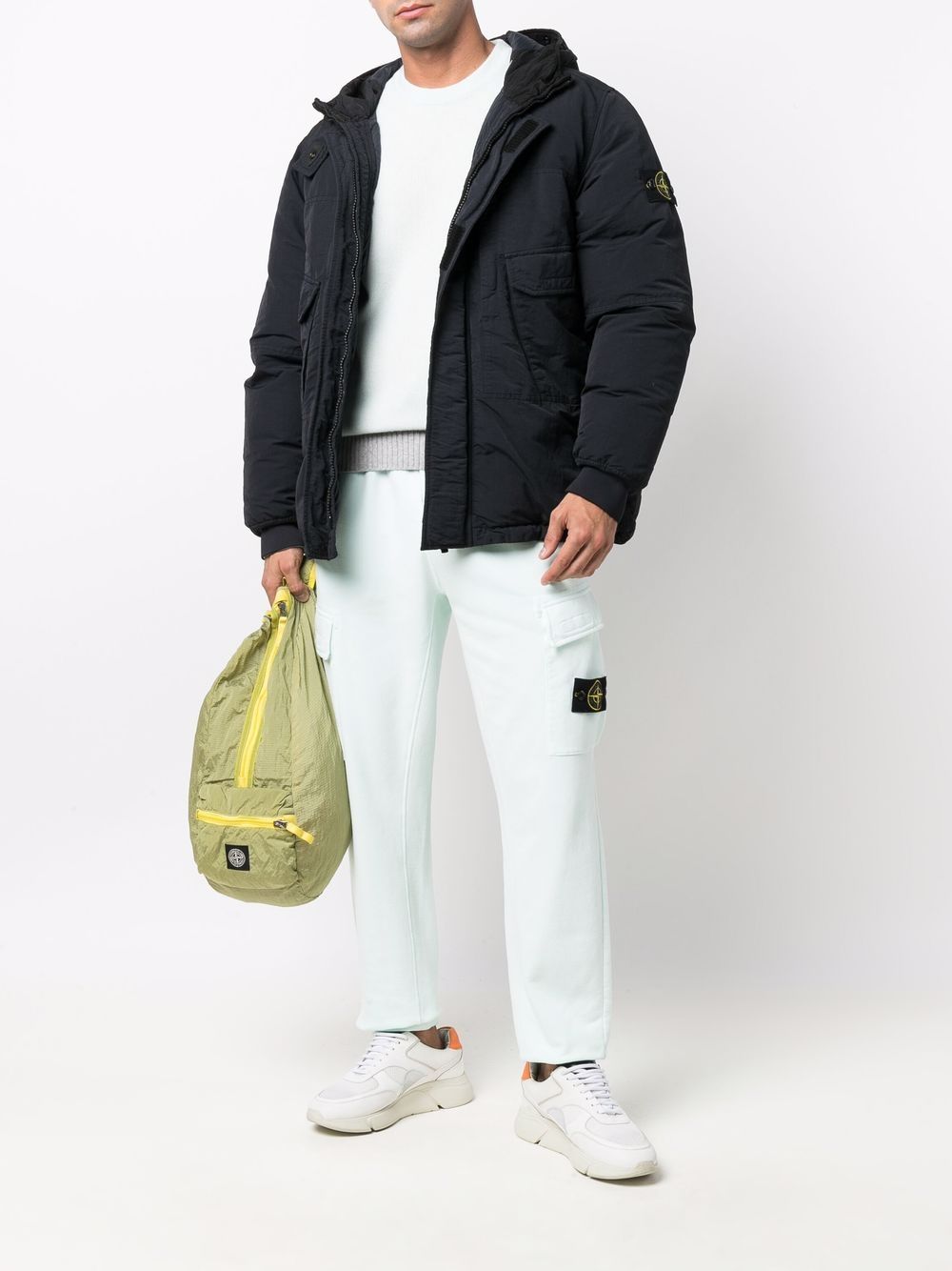 фото Stone island пуховик naslan с капюшоном