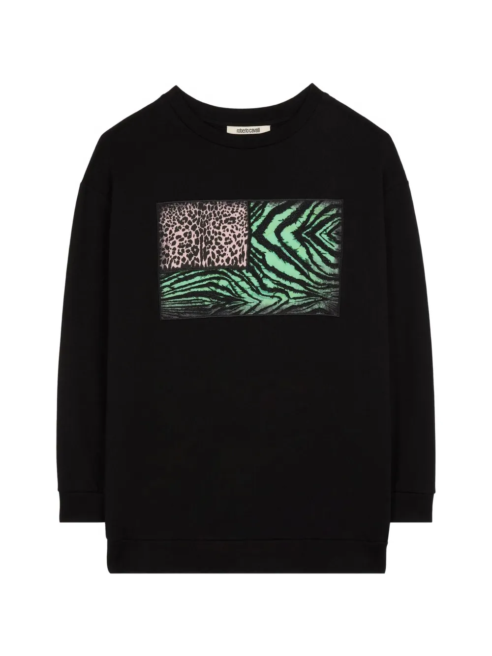 Roberto Cavalli Felpa con stampa - Nero