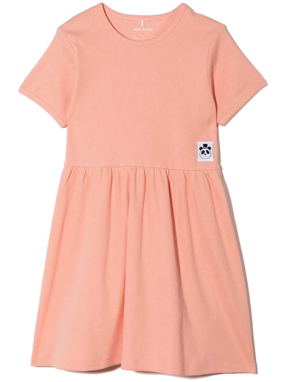 

Mini Rodini ribbed T-shirt dress - Neutrals