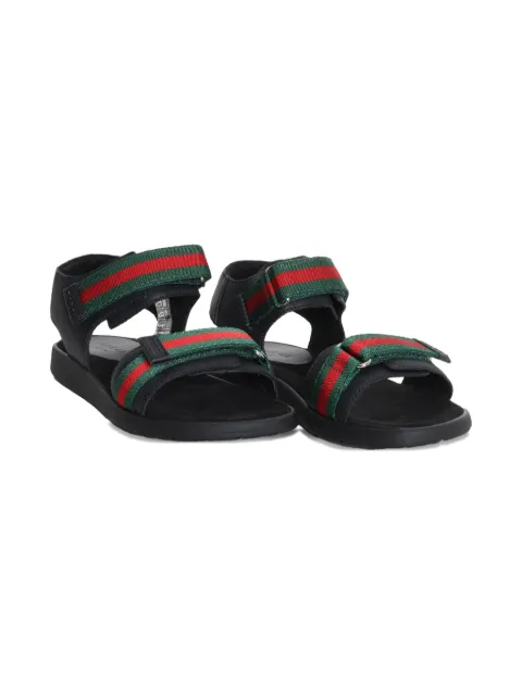 Gucci Kids sandalias abiertas con detalle de rayas