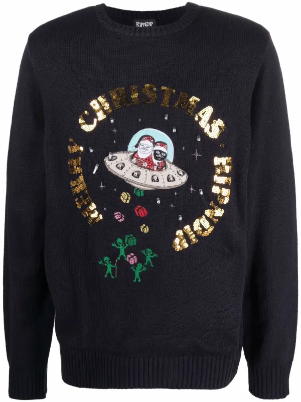 embellished christmas jumper