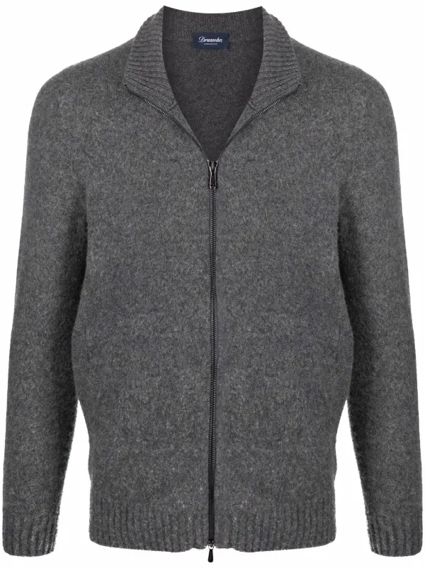 Drumohr ジップアップ カーディガン | グレー | FARFETCH JP
