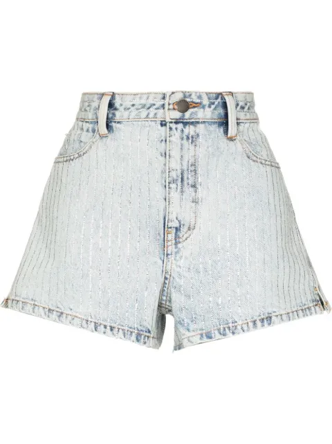 Alexander Wang شورت جينز ميني مرصع