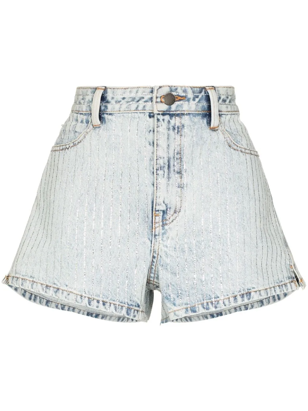 

Alexander Wang shorts de mezclilla con apliques - Azul