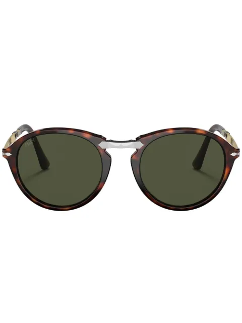 Persol tortoiseshell-effect round-frame sunglasses
