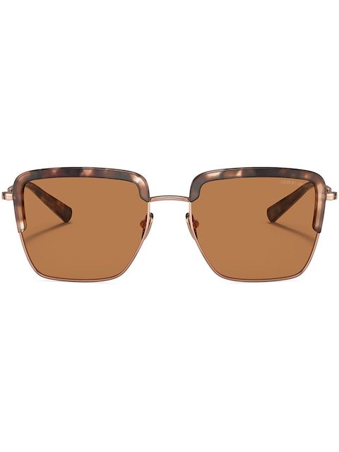Giorgio Armani tortoiseshell-effect square-frame sunglasses