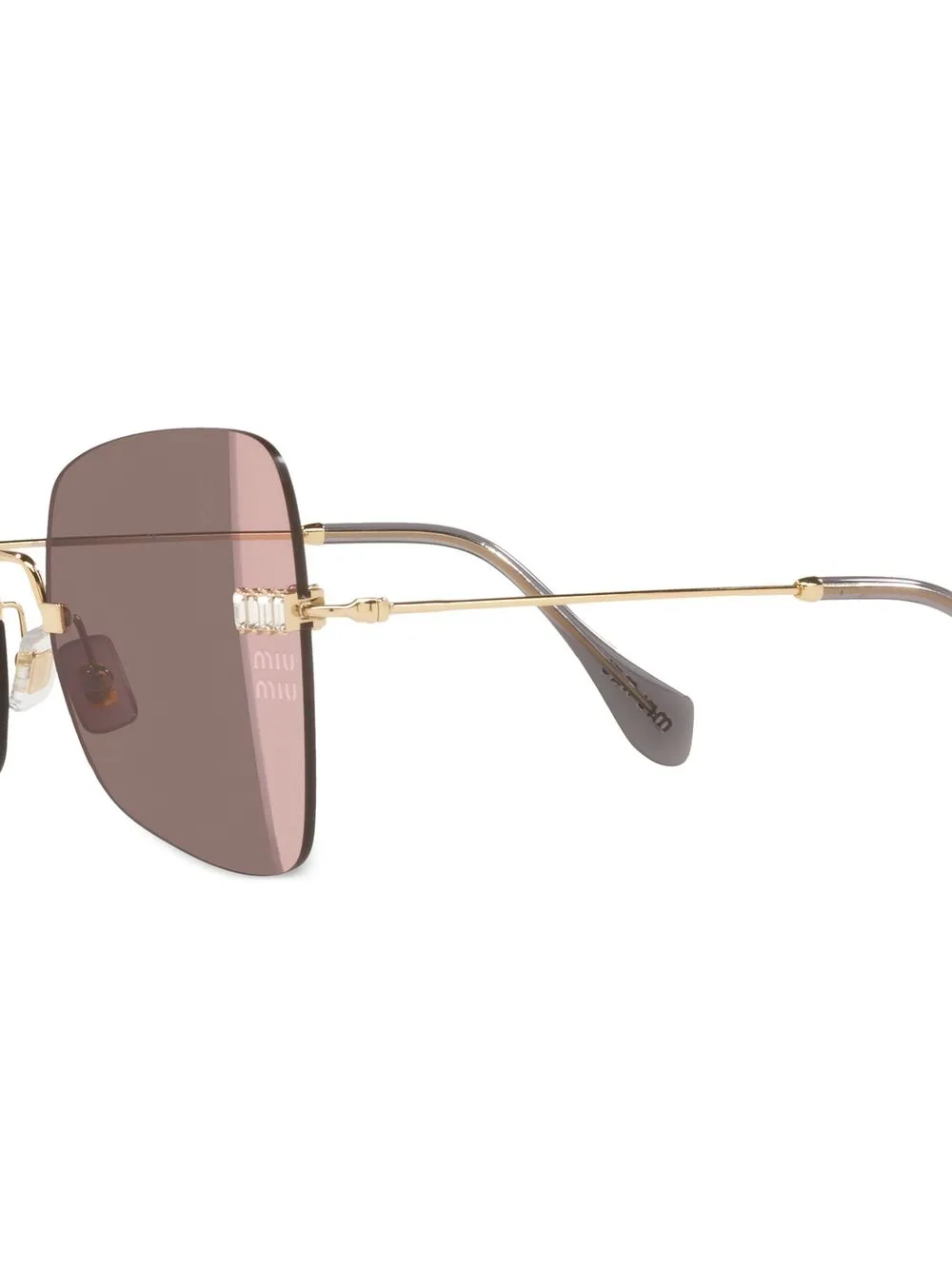 Miu miu hotsell rimless eyeglasses