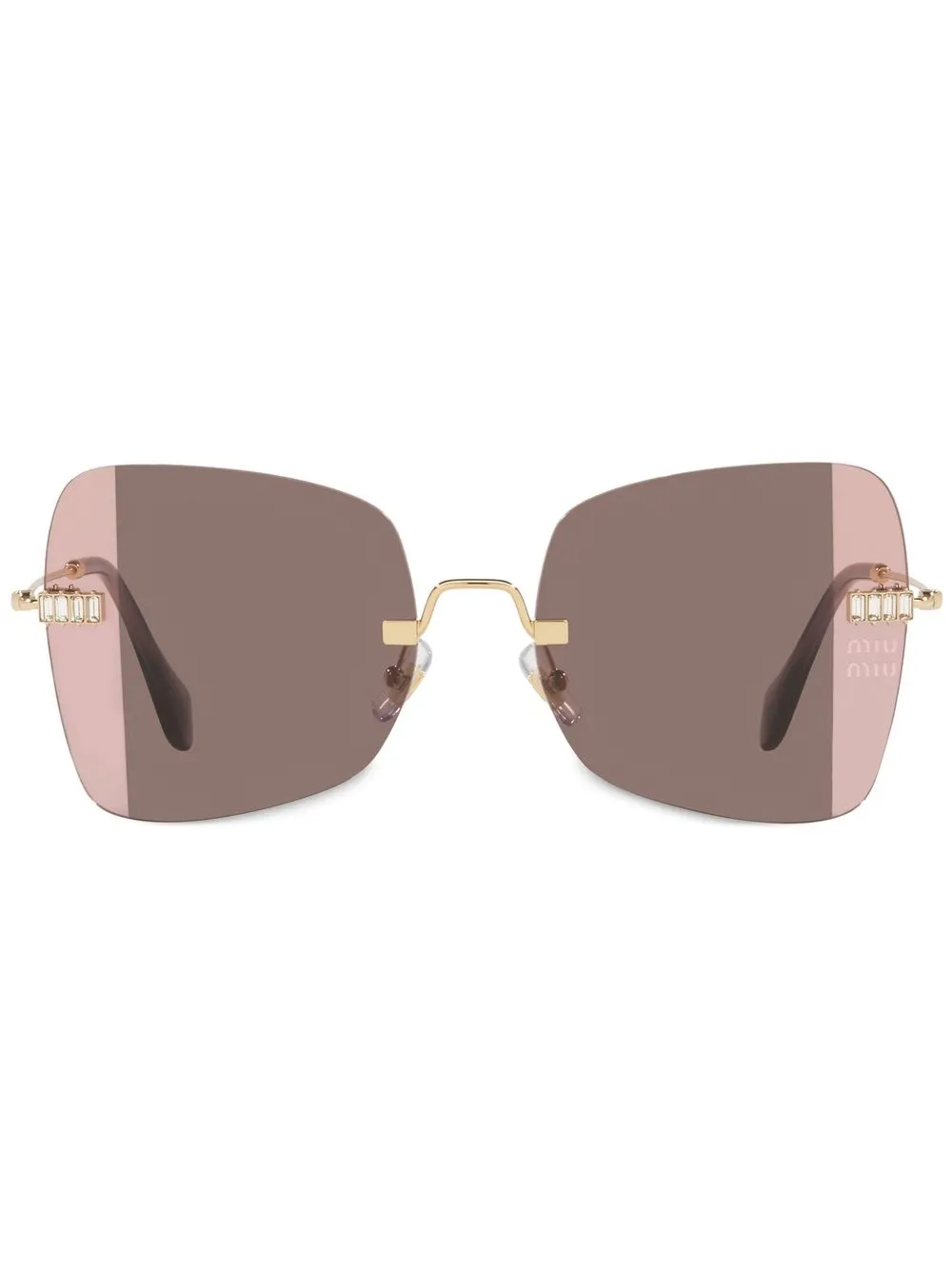 Miu miu clearance semi rimless sunglasses