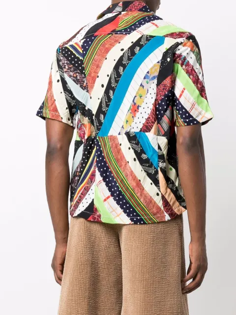 BODE Polka Patchwork short-sleeve Shirt - Farfetch