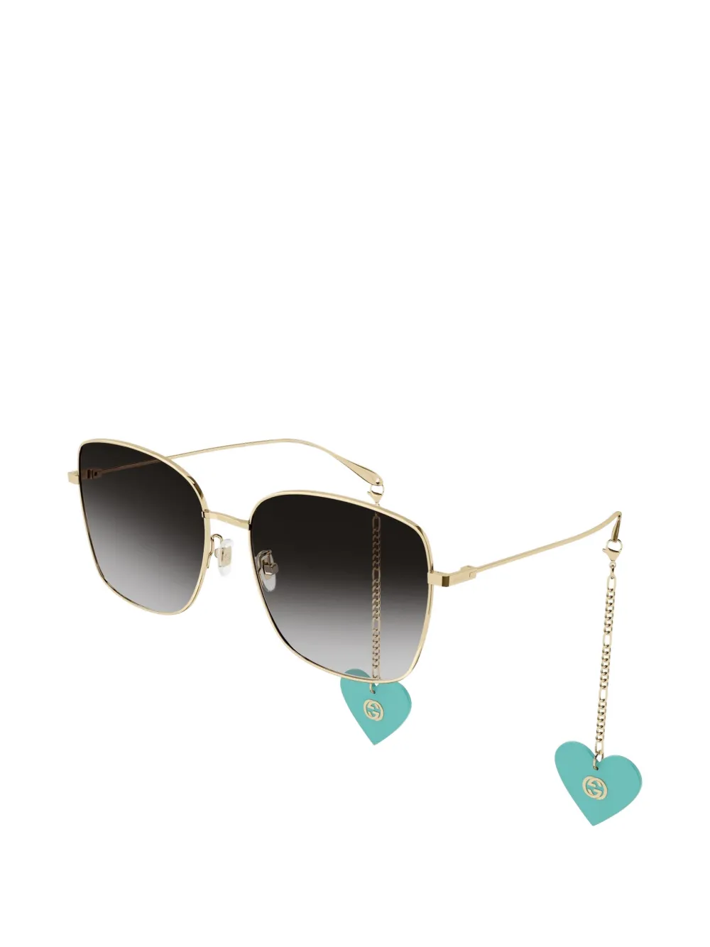  Gucci Eyewear Oversized-frame Gradient Sunglasses - Gold 