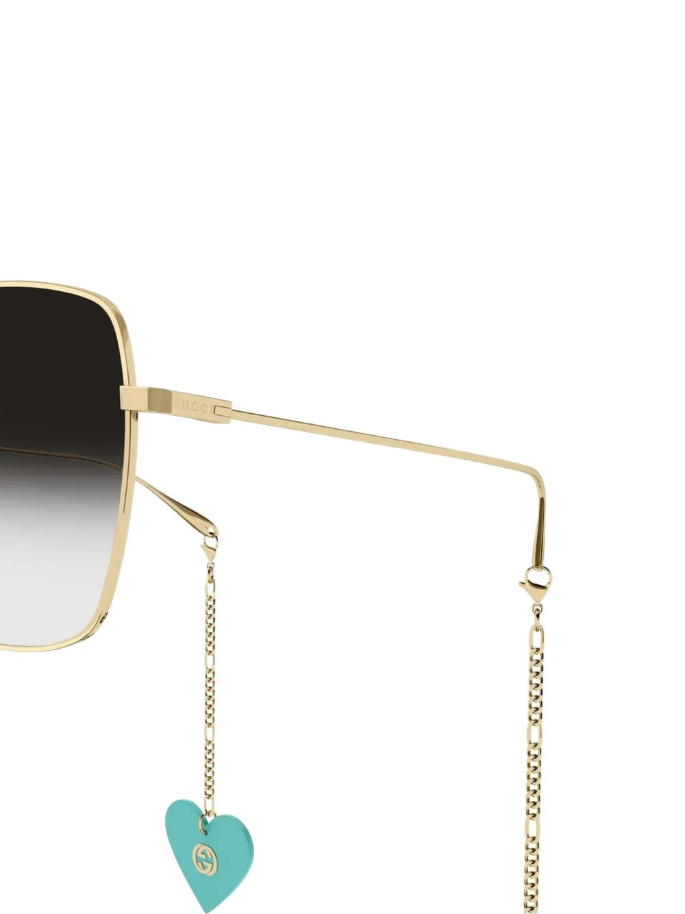  Gucci Eyewear Oversized-frame Gradient Sunglasses - Gold 