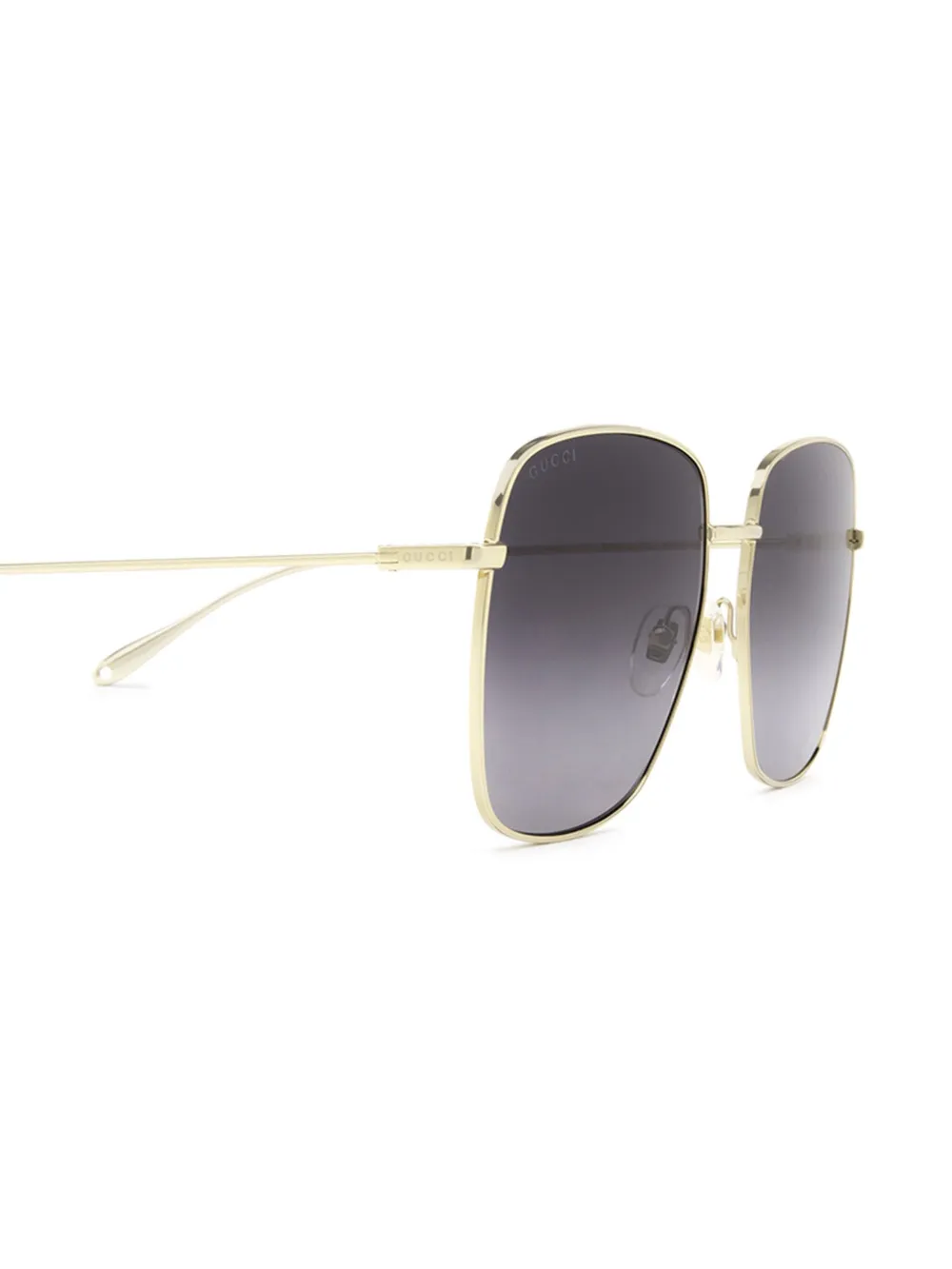  Gucci Eyewear Oversized-frame Gradient Sunglasses - Gold 