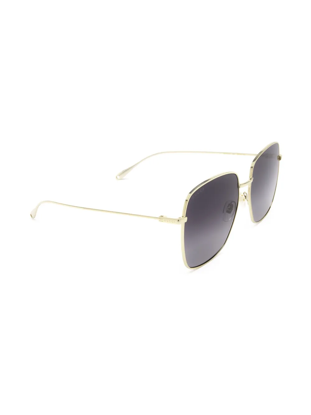  Gucci Eyewear Oversized-frame Gradient Sunglasses - Gold 