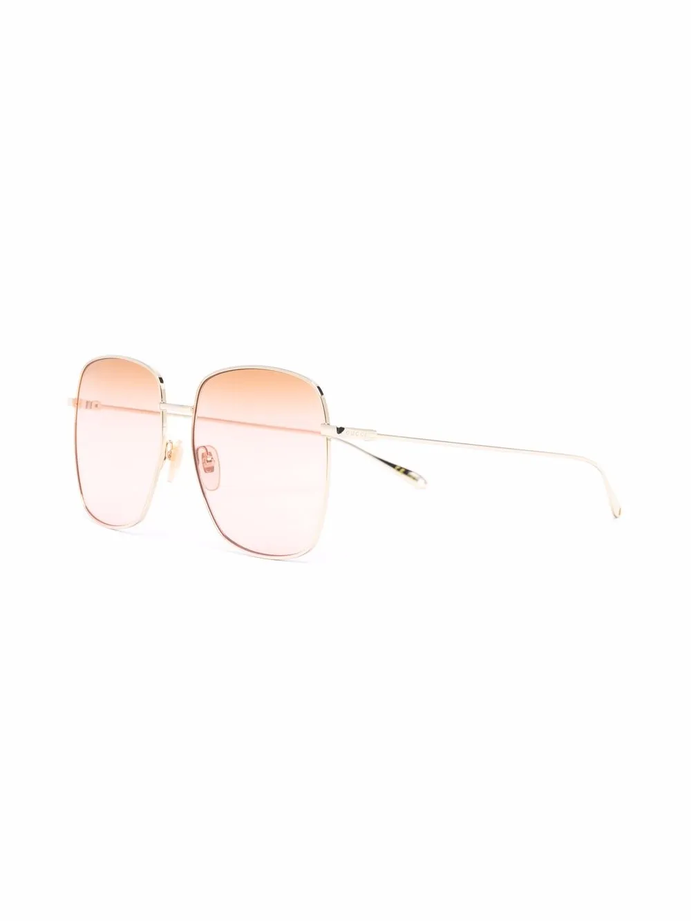 Gucci Eyewear Zonnebril met vierkant montuur - Goud