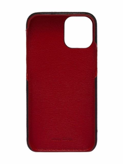 Miu Miu Madras Leather iPhone 12 Mini Case - Farfetch