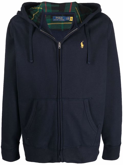 Polo Ralph Lauren "Moletom com capuz, zíper e logo bordado"