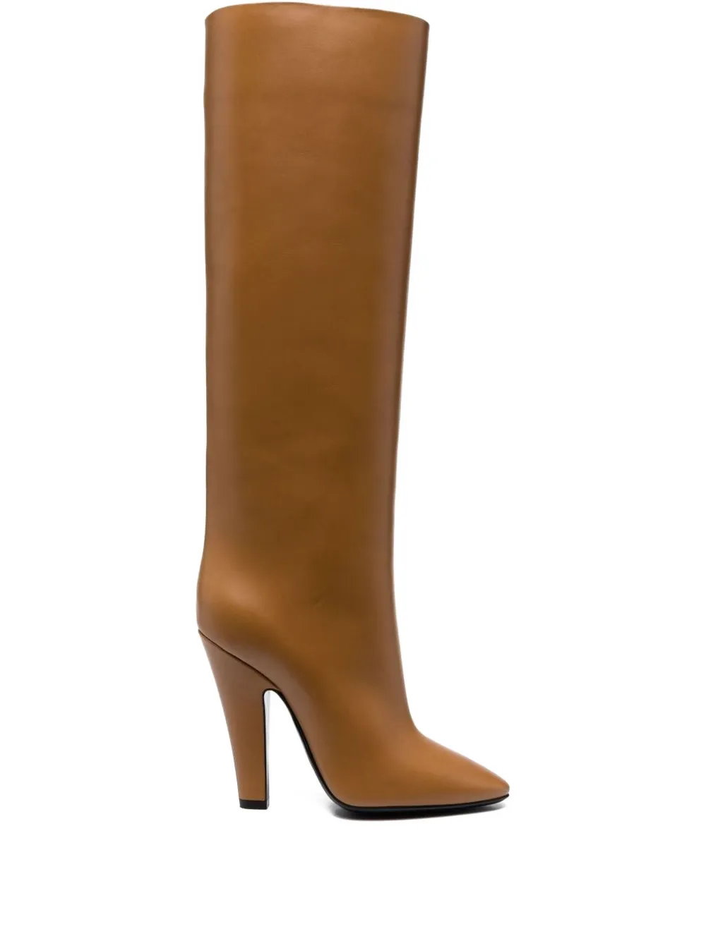 Saint Laurent Tube knielaarzen Bruin