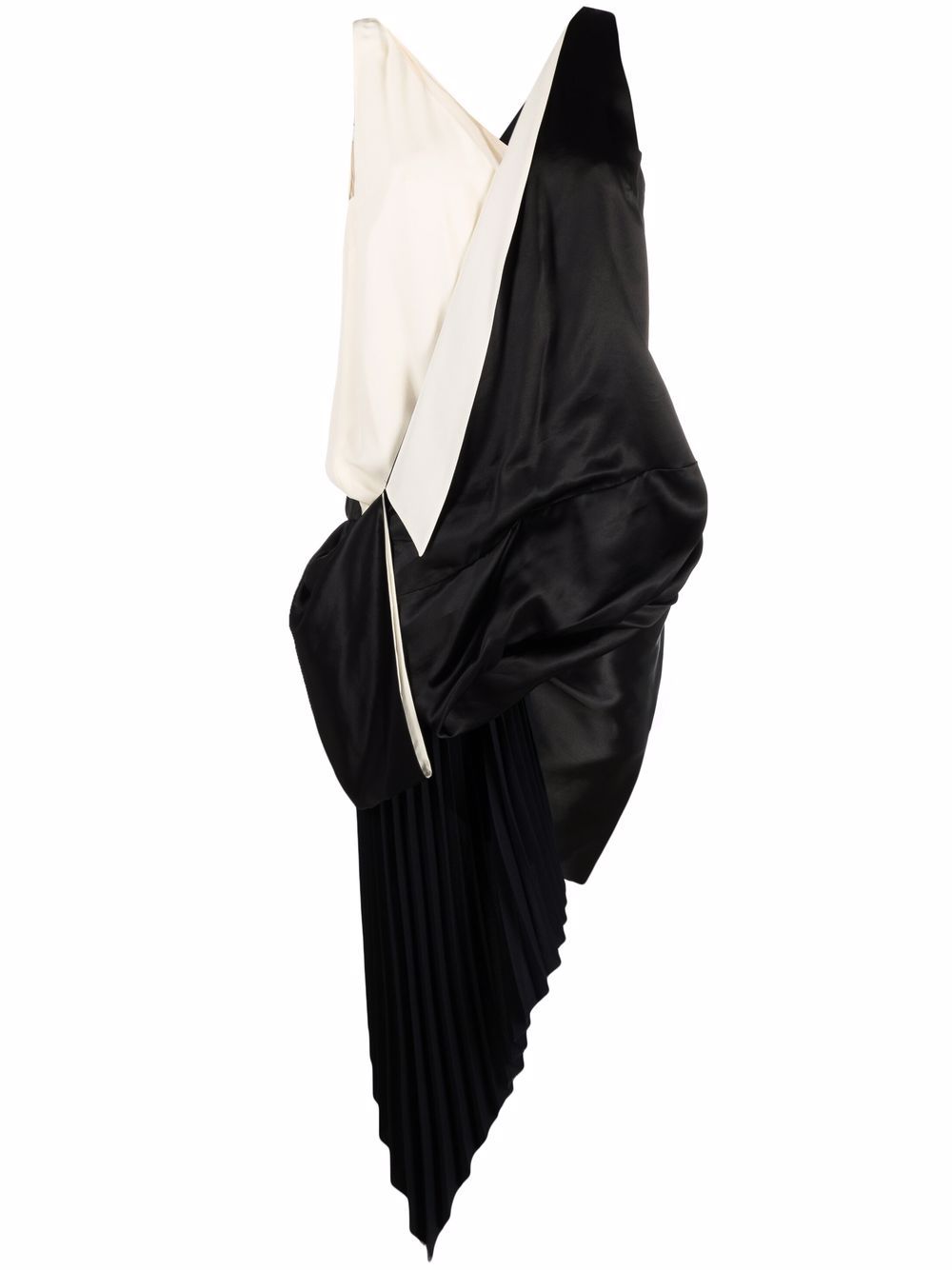 фото Lanvin платье асимметричного кроя со вставками